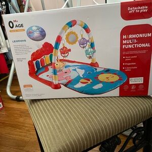 Multi-Functional Kids Play Gym with Red and Blue Mat